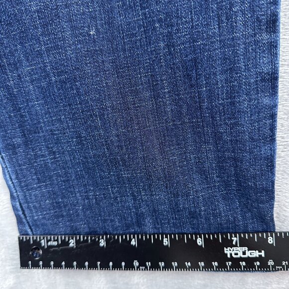 Lee Straight Leg Jeans Womens Size 16 Long Relaxed Fit Mid Rise Medium Wash Blue - Picture 10 of 12